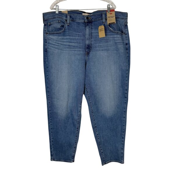 Levi's NEW High Waisted Mom Jeans Medium Wash Jeans Plus Size 20W Casual Stretch - Picture 1 of 12